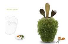 Sprouting Kitchen Utensil Canisters