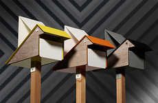 Geometric Birdie Mailboxes