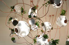 Glass Pendant Planters