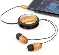 African Zebrawood Earbuds Image 2