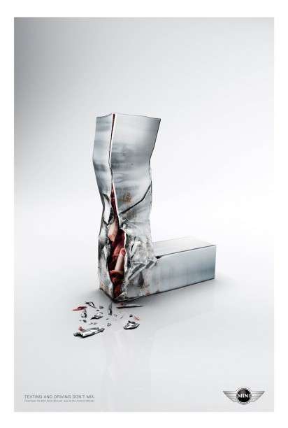 Traumatized Typography Texting Ads