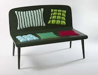 Faux Cushioned Benches Image 4