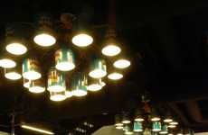 Recycled Can Chandeliers