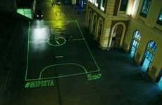 Digitally Projected Football Fields