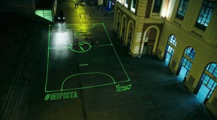 Digitally Projected Football Fields