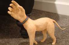 Hand-Headed Hound Sculptures