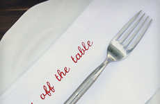 Dainty Etiquette-Printed Napkins