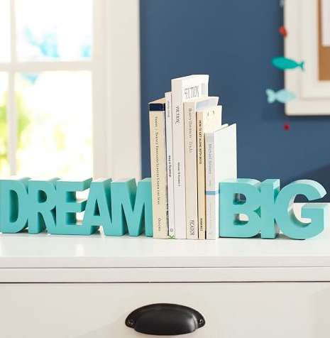 Bold Motivational Bookends: These 'Dream Big' Bookends are both ...
