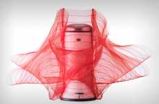 Couture-Wearing Trash Cans