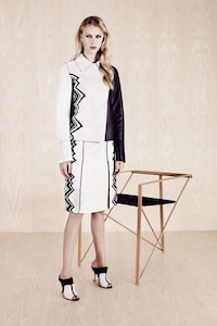 Sophisticated Mosaic-Like Fashion Image 2