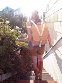 Raw Leather Knapsacks Image 2