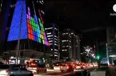 Tetris Covered City Buildings
