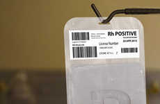 Oversized Typographic Blood Bags