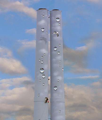 Trompe-L'oeil Chimney Stacks