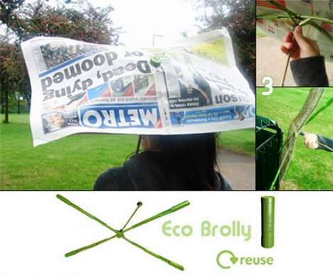 Eco Umbrellas Made of Garbage