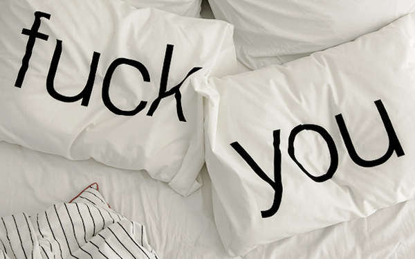Vulgarity-Printed Pillow Cases Image 2