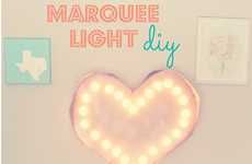 DIY Heart Marquee Lights