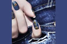 Chic Jean-Clad Nails