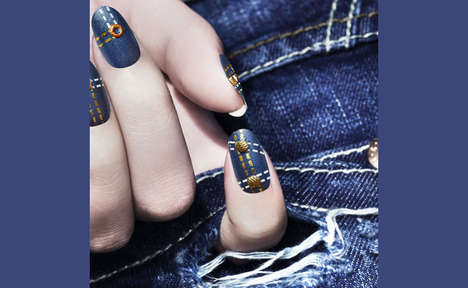 Chic Jean-Clad Nails