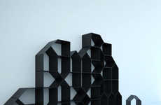 Magnetic Pentagon Style Bookshelves