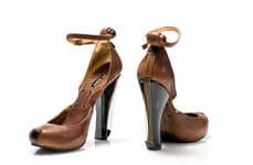 Ornate Violin-Shaped Heels