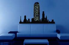 Glowing Cityscape Wall Decals