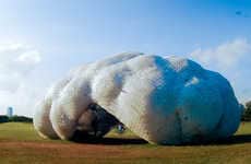 Plastic Cloud-Shaped Pavilions