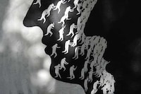 Surreal Monochromatic Street Art Image 3