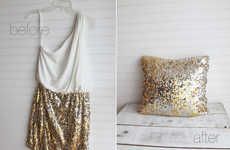 DIY Upcycled Sequin Cushions