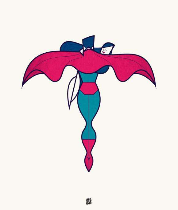 Retro Styled Hero Drawings