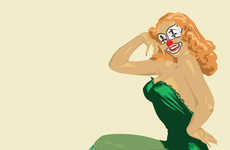 Satirical 50s-Inspired Portraits