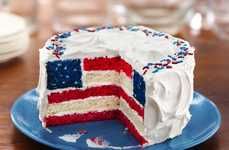 Festive American Flag Cakes