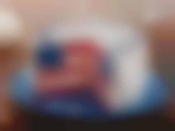 Festive American Flag Cakes