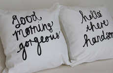 Cutesy Lovable Couple Cushions