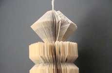 Stylistic Book Page Lamps