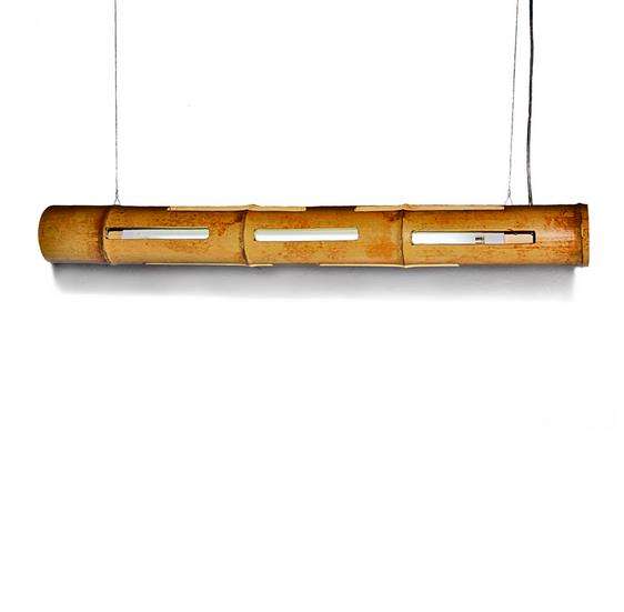 Upcycled Bamboo Trapeze Lamps