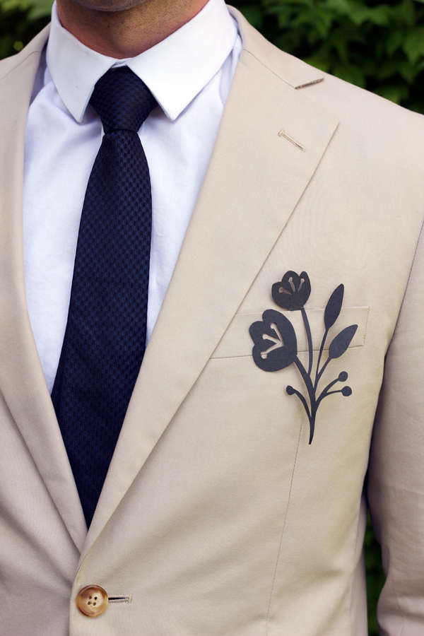 DIY Delicate Paper Boutonnieres