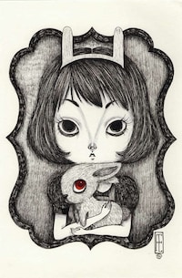Gothic Girl Ink Etchings Image 4