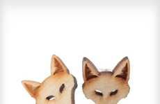 Wooden Fox Earrings