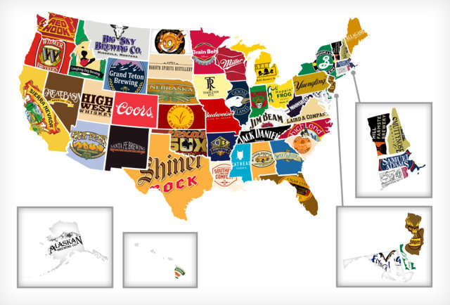 Topographic Beer Drinking Infographics