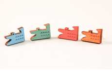 8-Bit Crocodile Earrings