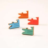 8-Bit Crocodile Earrings Image 2