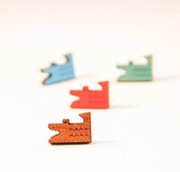 8-Bit Crocodile Earrings Image 3