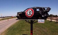 Mangled Automobile Road Signs Image 2