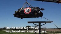 Mangled Automobile Road Signs Image 4