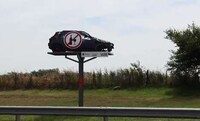 Mangled Automobile Road Signs Image 8