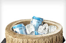 Wooden Stump Beer Coolers