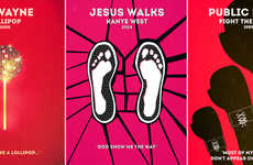 Minimalist Rap Lyric Posters