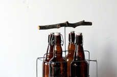 Charming Rustic Beer Totes