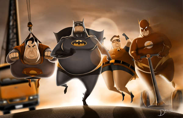 Amusingly Rotund Superheroes